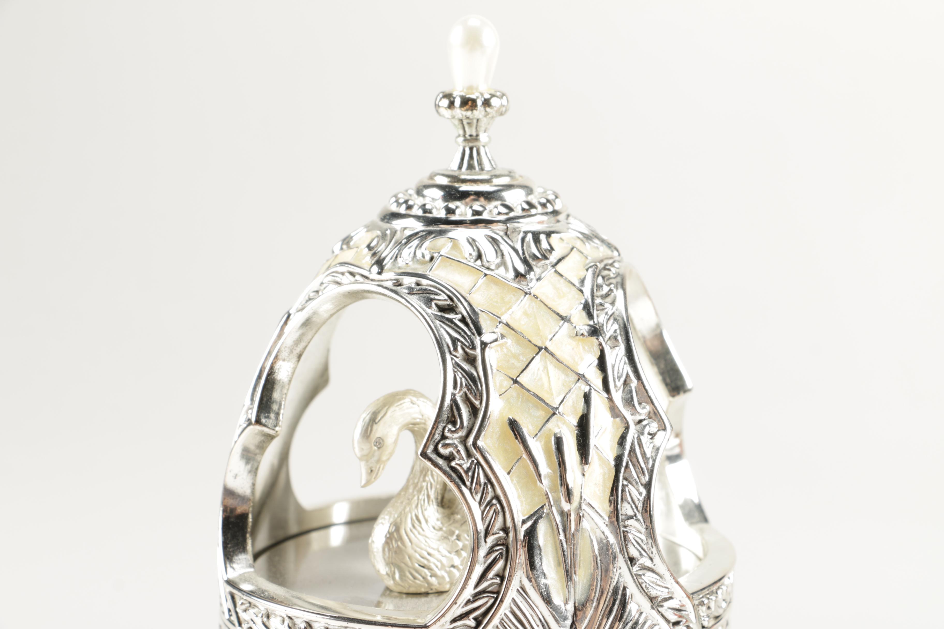 Faberge Style Egg Music Boxes Featuring Wallace and Franklin Mint