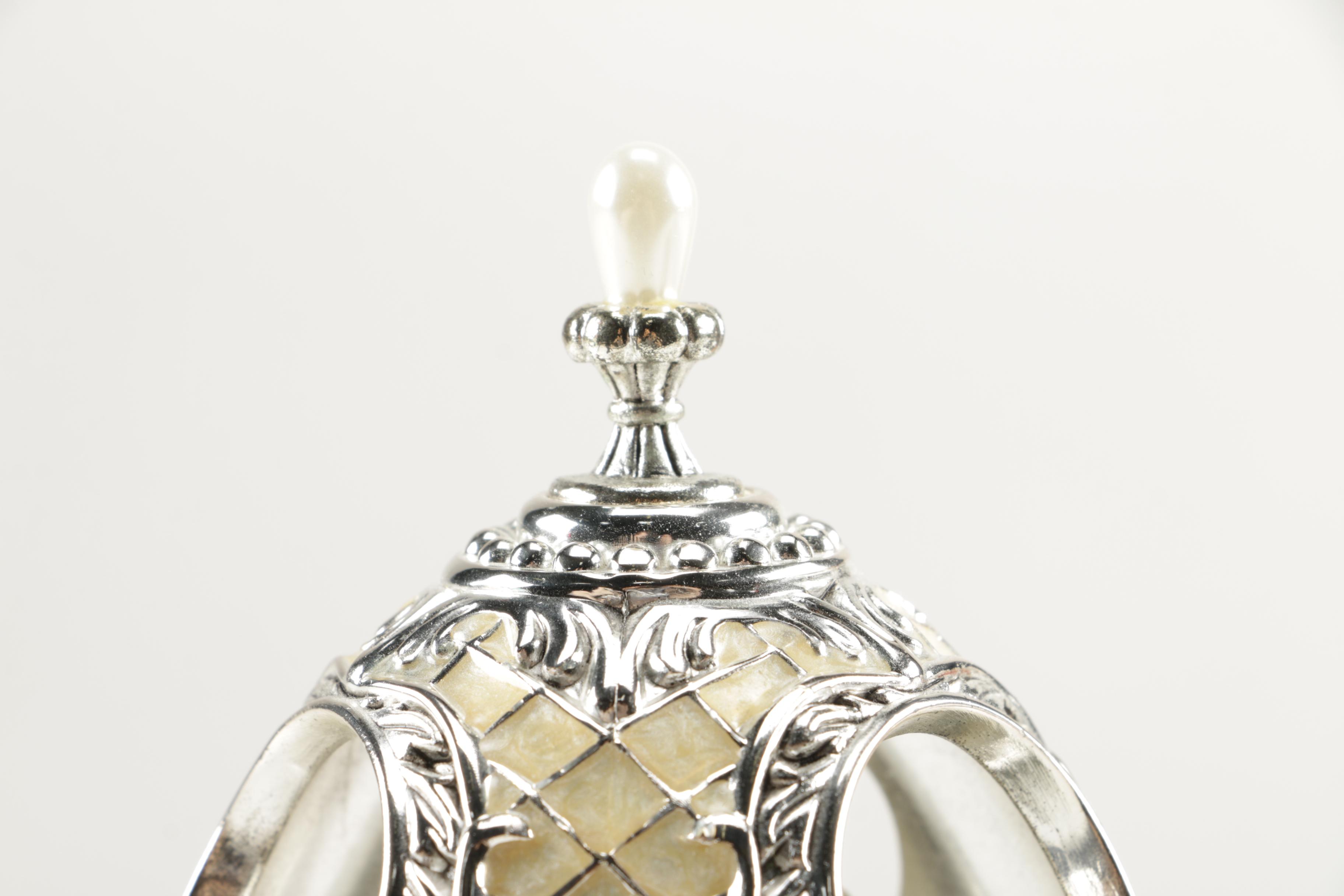 Faberge Style Egg Music Boxes Featuring Wallace and Franklin Mint