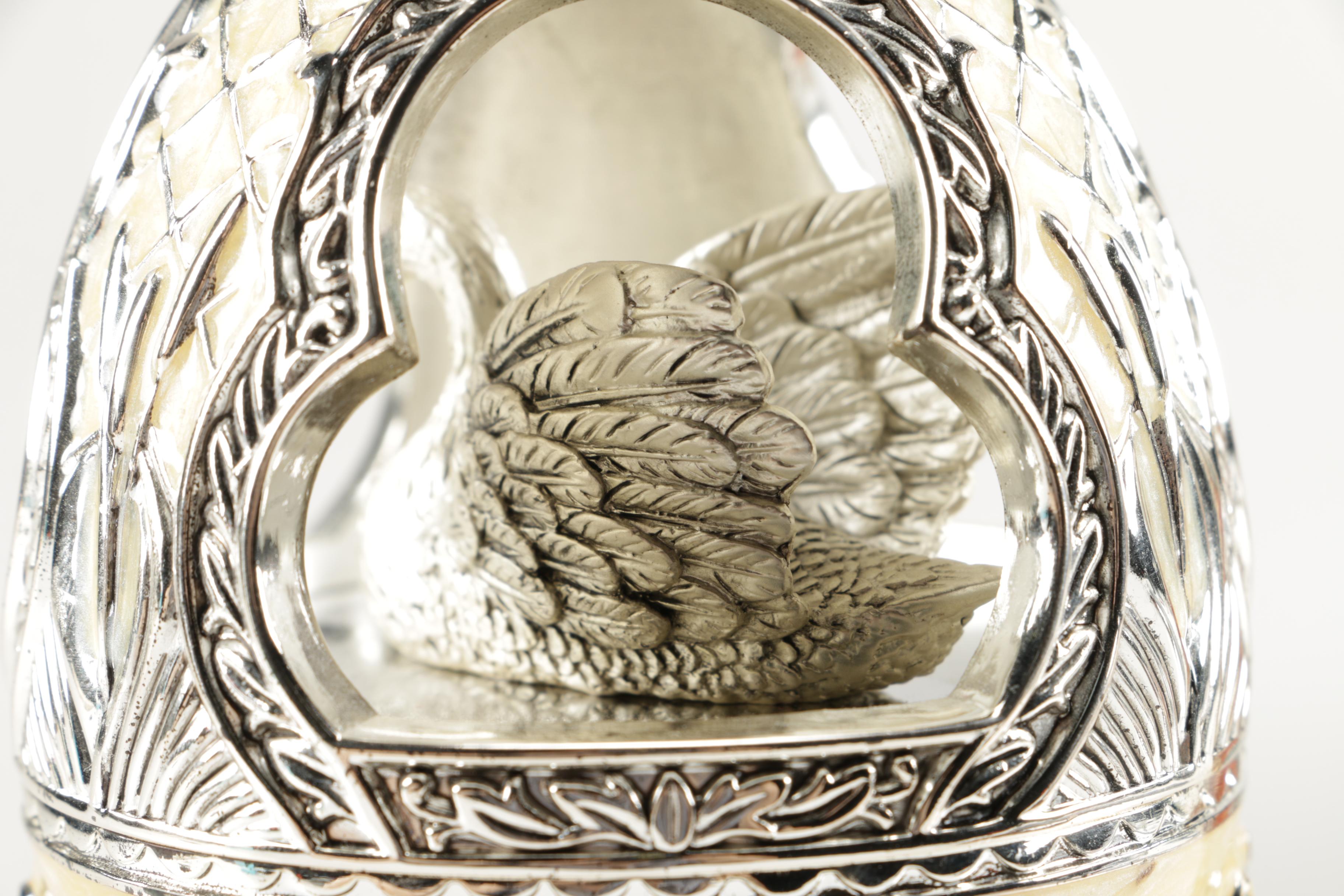 Faberge Style Egg Music Boxes Featuring Wallace and Franklin Mint