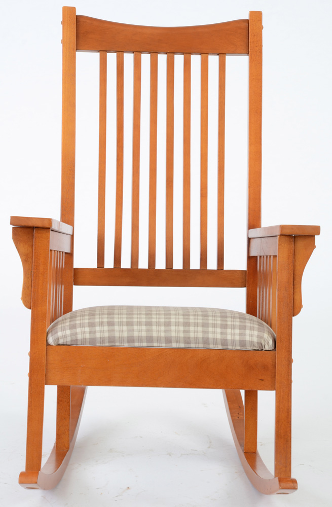 Walnut Mission Style Rocking Chair
