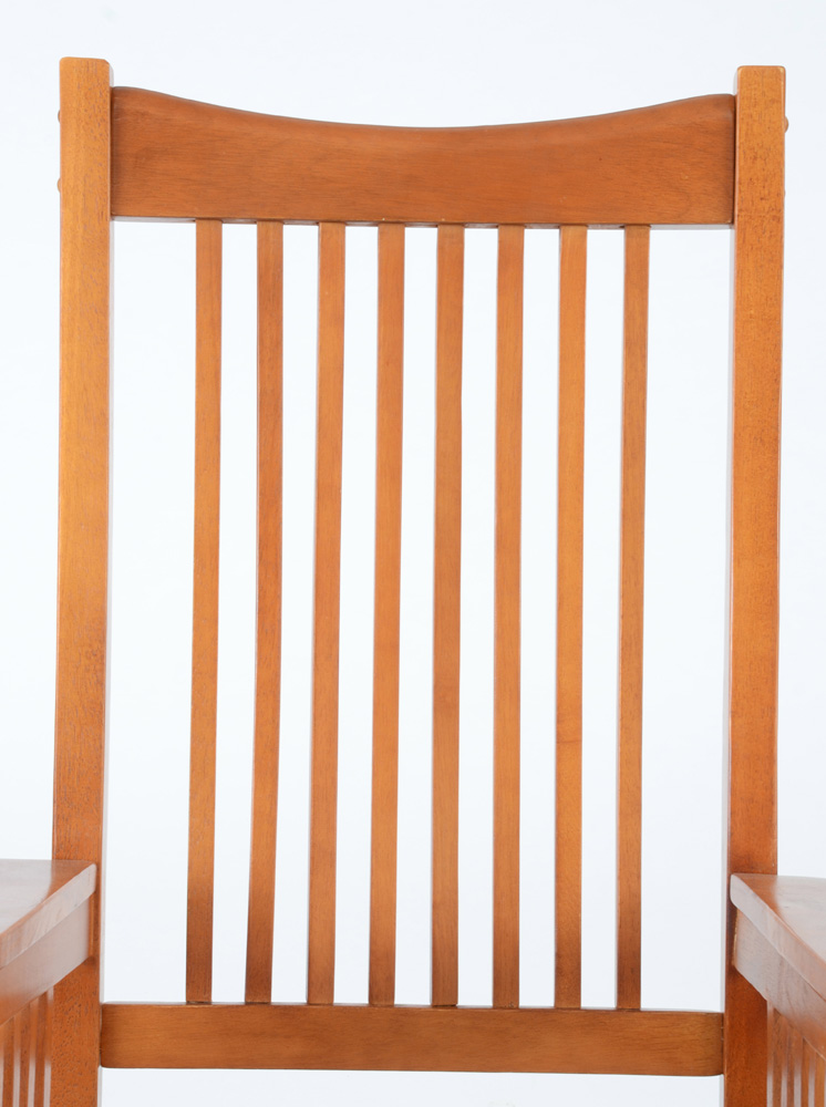 Walnut Mission Style Rocking Chair