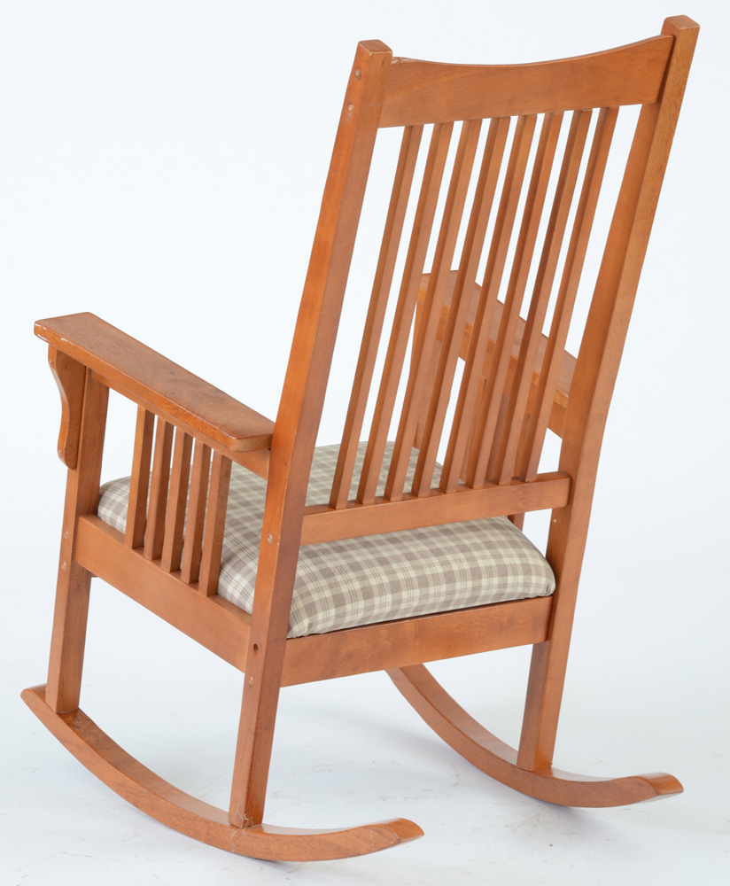 Walnut Mission Style Rocking Chair