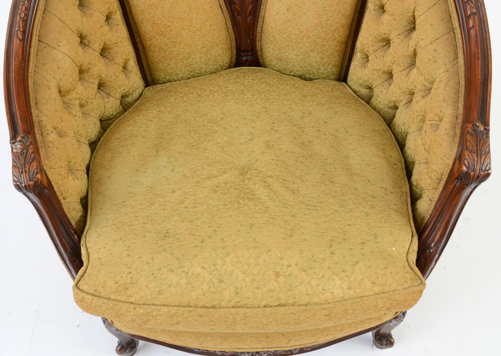 Swan Carved Bergeré Chair