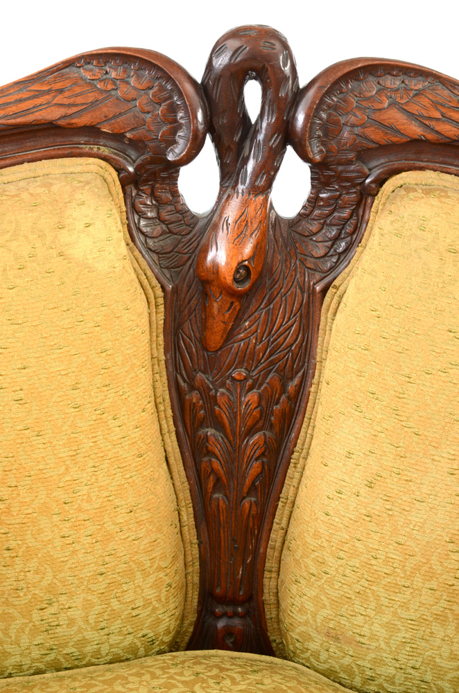 Swan Carved Bergeré Chair