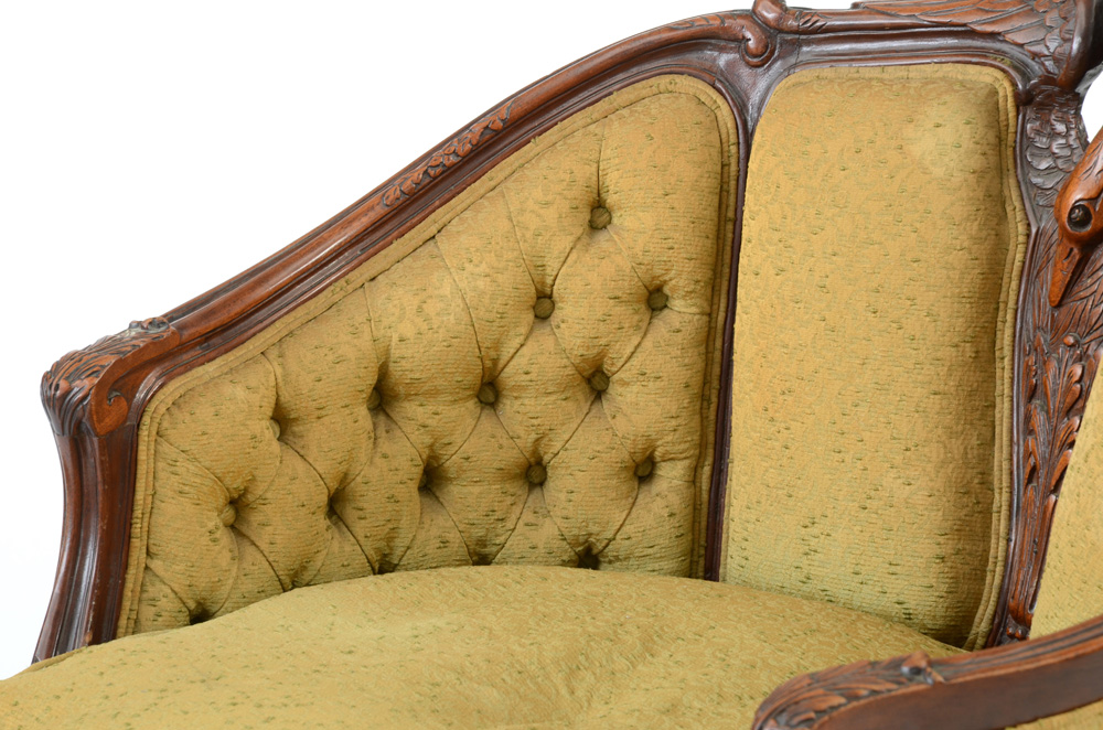 Swan Carved Bergeré Chair