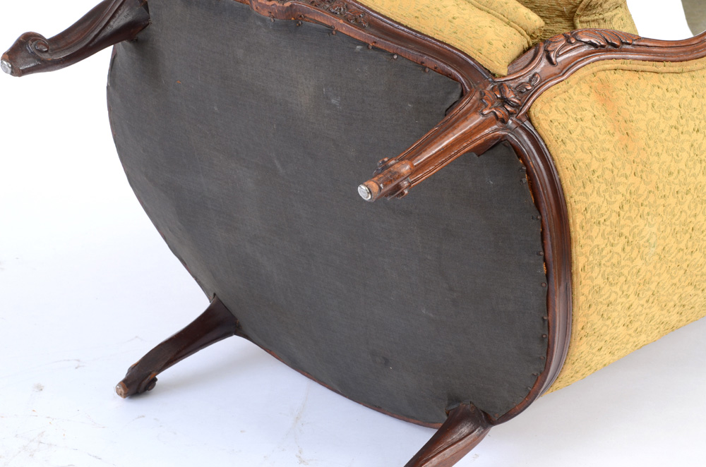 Swan Carved Bergeré Chair