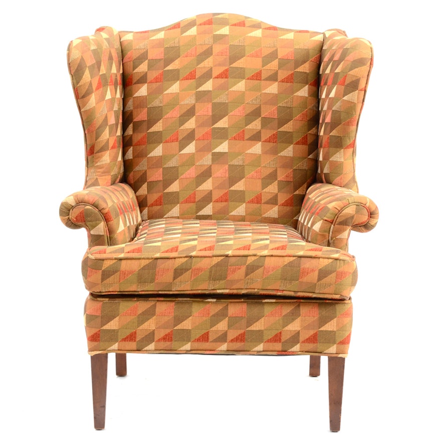 Upholstered Wingback Armchair