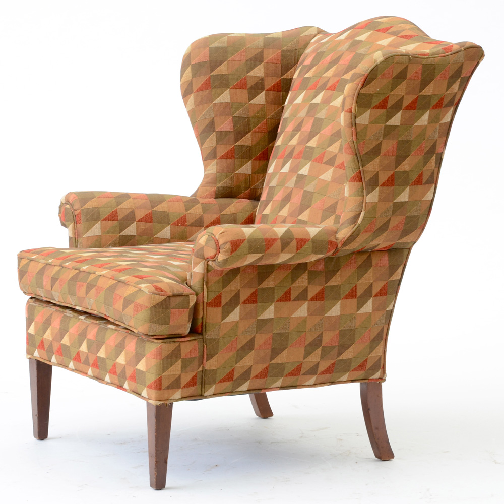Upholstered Wingback Armchair