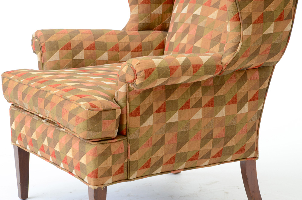 Upholstered Wingback Armchair