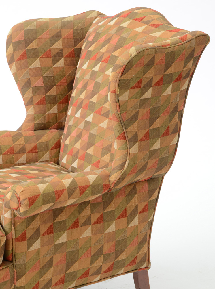 Upholstered Wingback Armchair