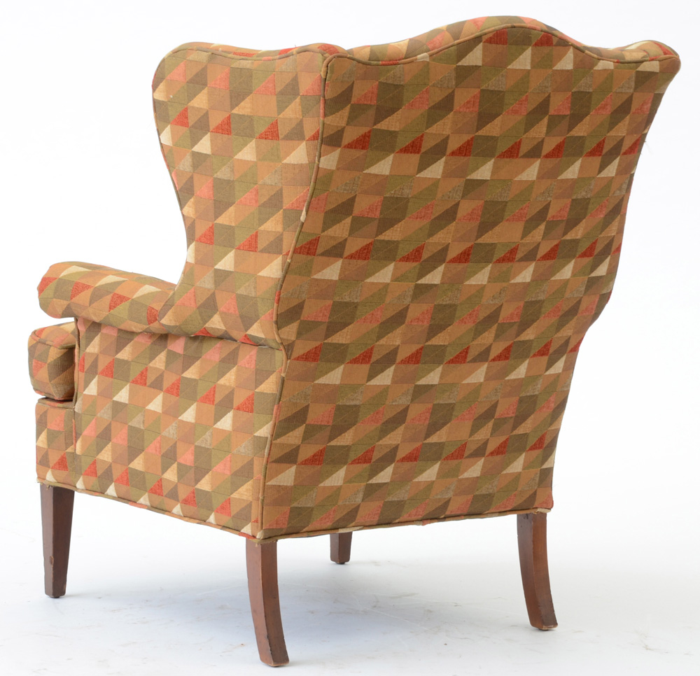 Upholstered Wingback Armchair
