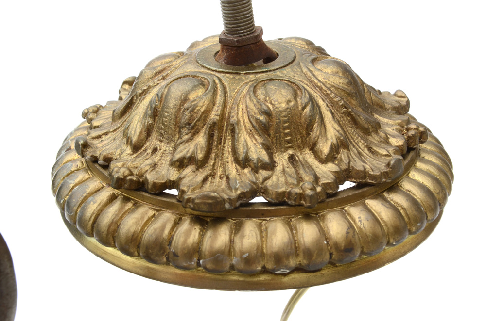 Wrought and Cast Iron Six-Light Chandelier