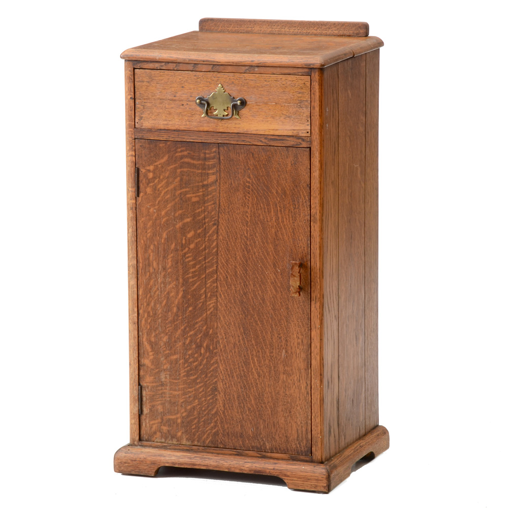 Antique Oak Pedestal Cabinet
