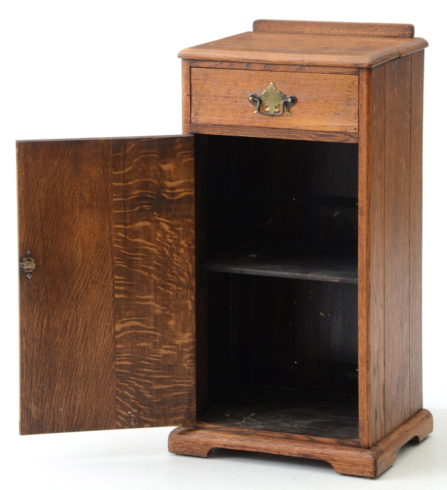 Antique Oak Pedestal Cabinet