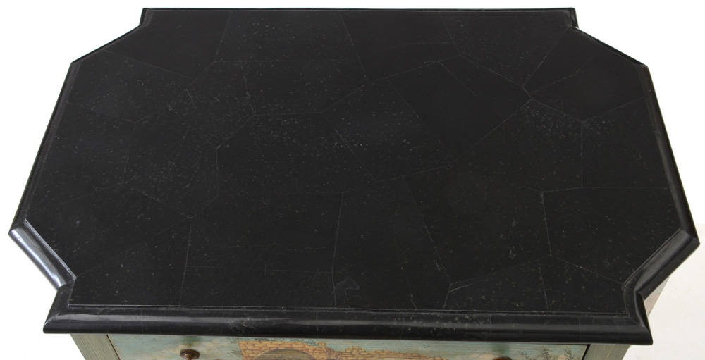 Maitland-Smith Black Marble Top Accent Table