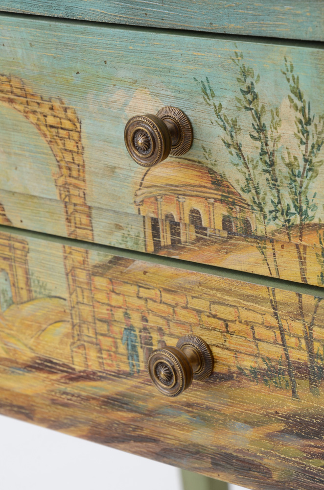 Maitland-Smith Black Marble Top Accent Table