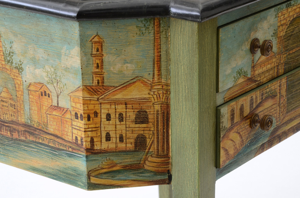 Maitland-Smith Black Marble Top Accent Table