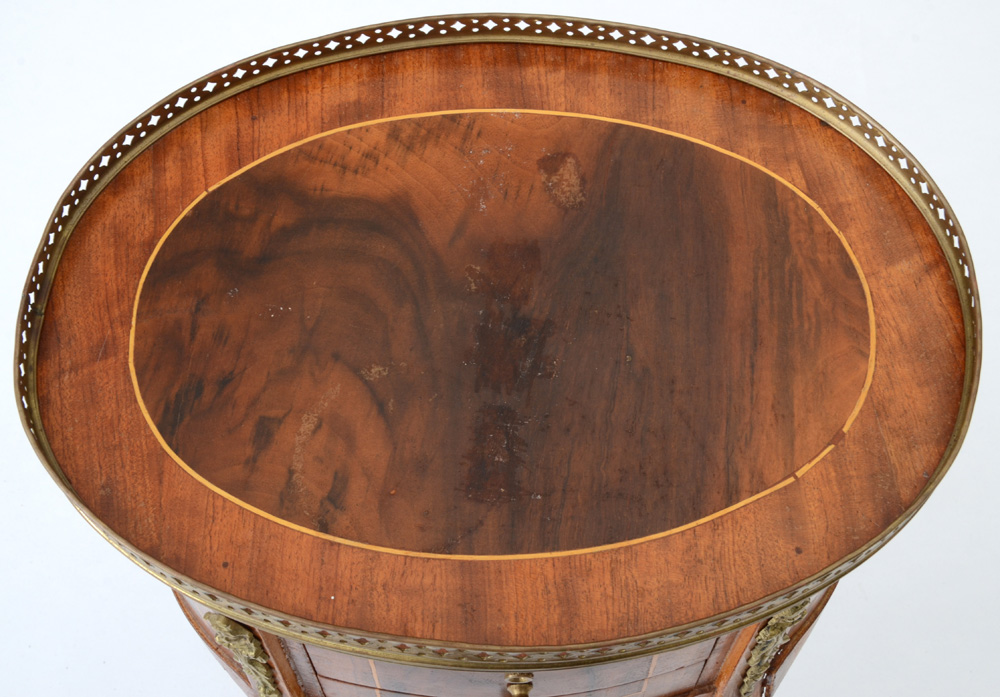 French Occasional Table with Brass Gallery