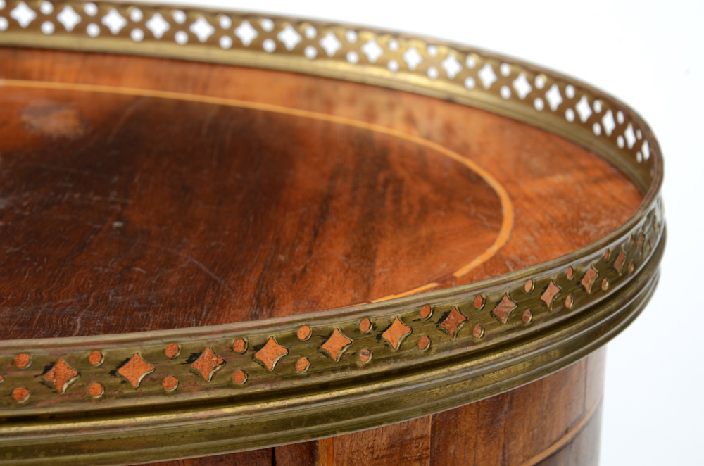 French Occasional Table with Brass Gallery