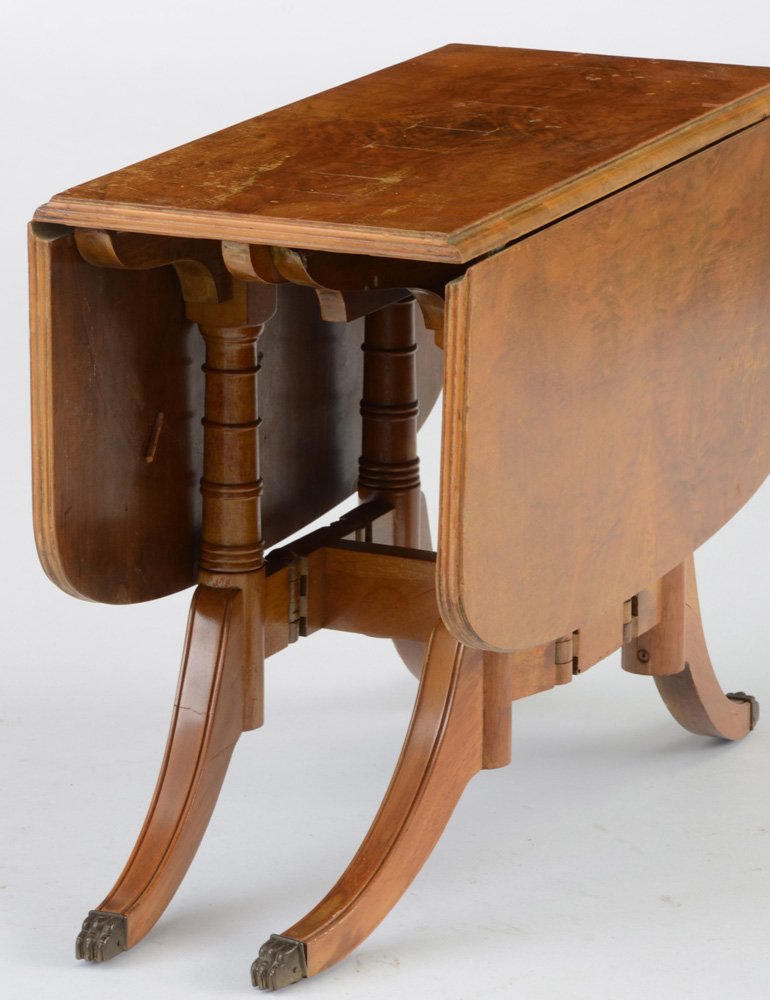 Duncan Phyfe Style Small Drop Leaf Table