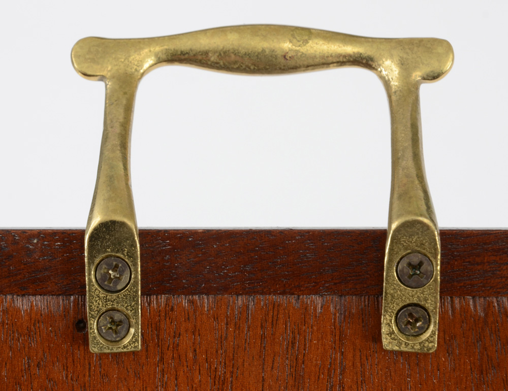 Mahogany Inlaid Wood Accent Table