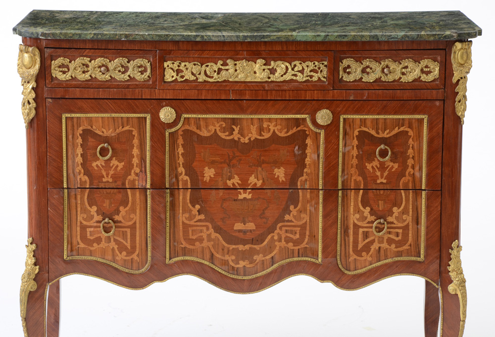 Vintage XV / XVI Style Marble Top Commode