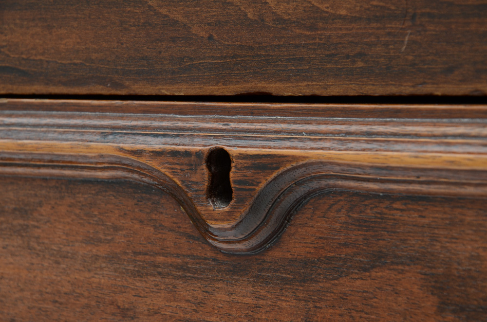 Victorian Eastlake Walnut Chest with Wishbone Mirror