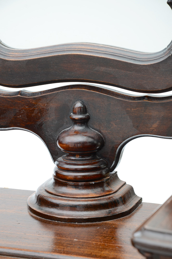 Victorian Eastlake Walnut Chest with Wishbone Mirror