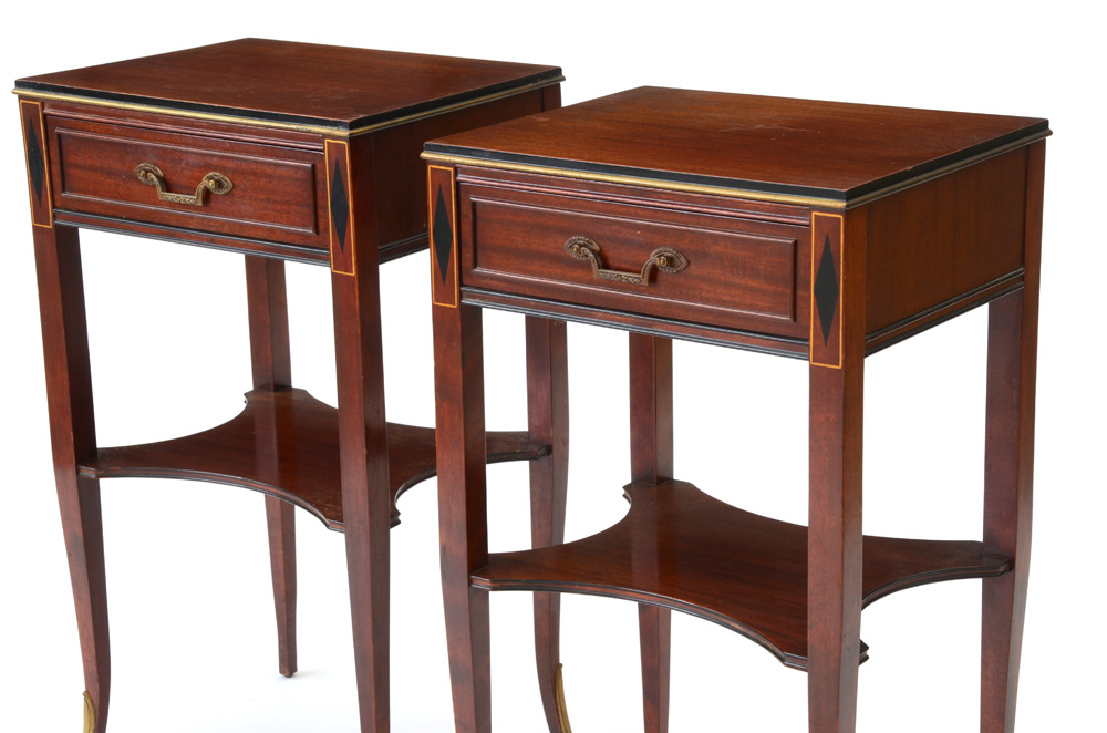 Northern Furniture Mahogany Veneer Side Tables
