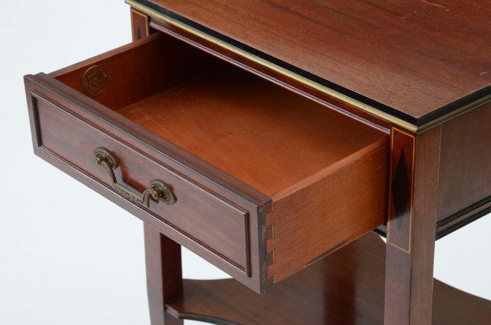 Northern Furniture Mahogany Veneer Side Tables