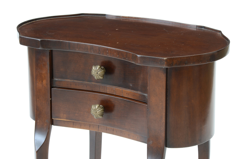 Italian Mahogany Two-Drawer Accent Table