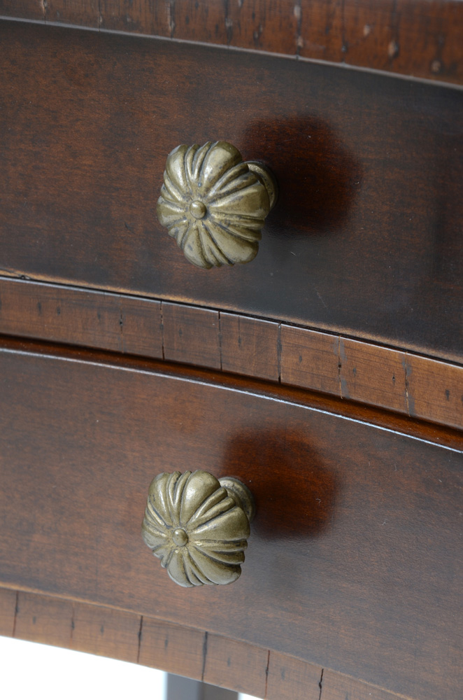 Italian Mahogany Two-Drawer Accent Table