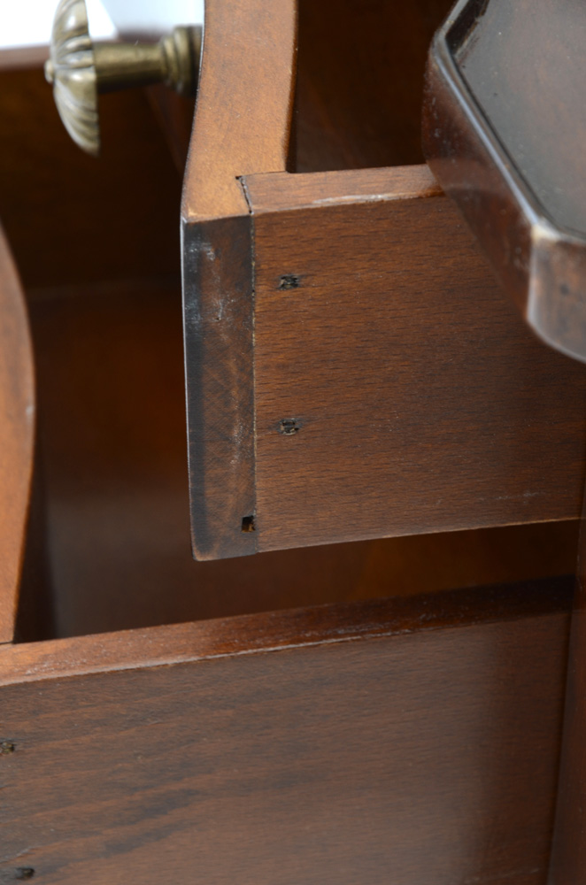 Italian Mahogany Two-Drawer Accent Table