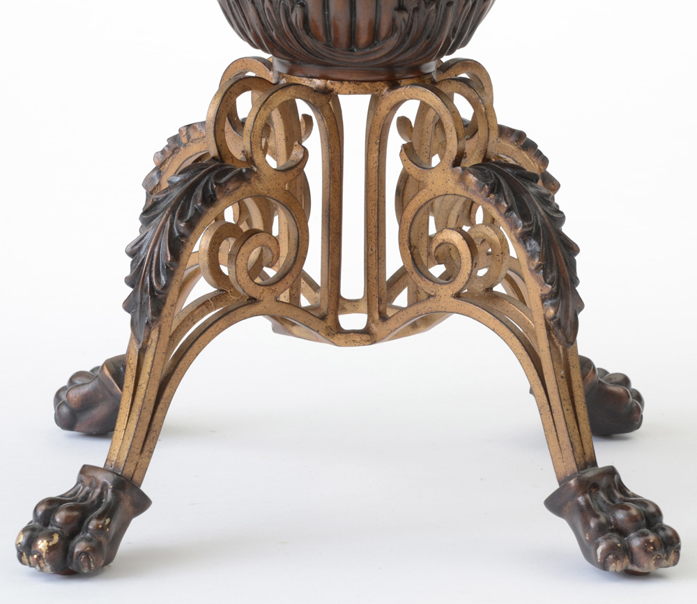Decorative Round End Table on Paw Feet