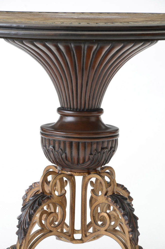 Decorative Round End Table on Paw Feet