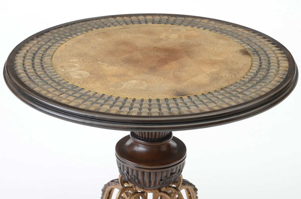 Decorative Round End Table on Paw Feet