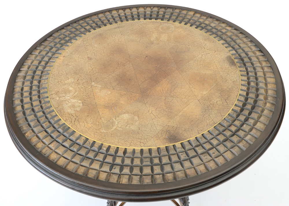 Decorative Round End Table on Paw Feet