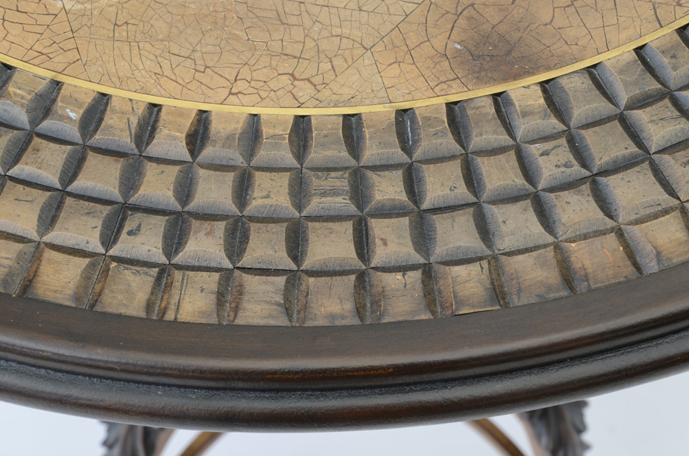 Decorative Round End Table on Paw Feet