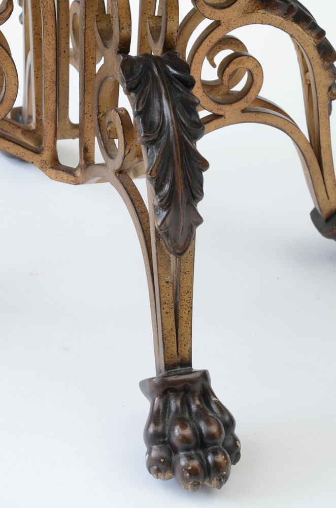 Decorative Round End Table on Paw Feet