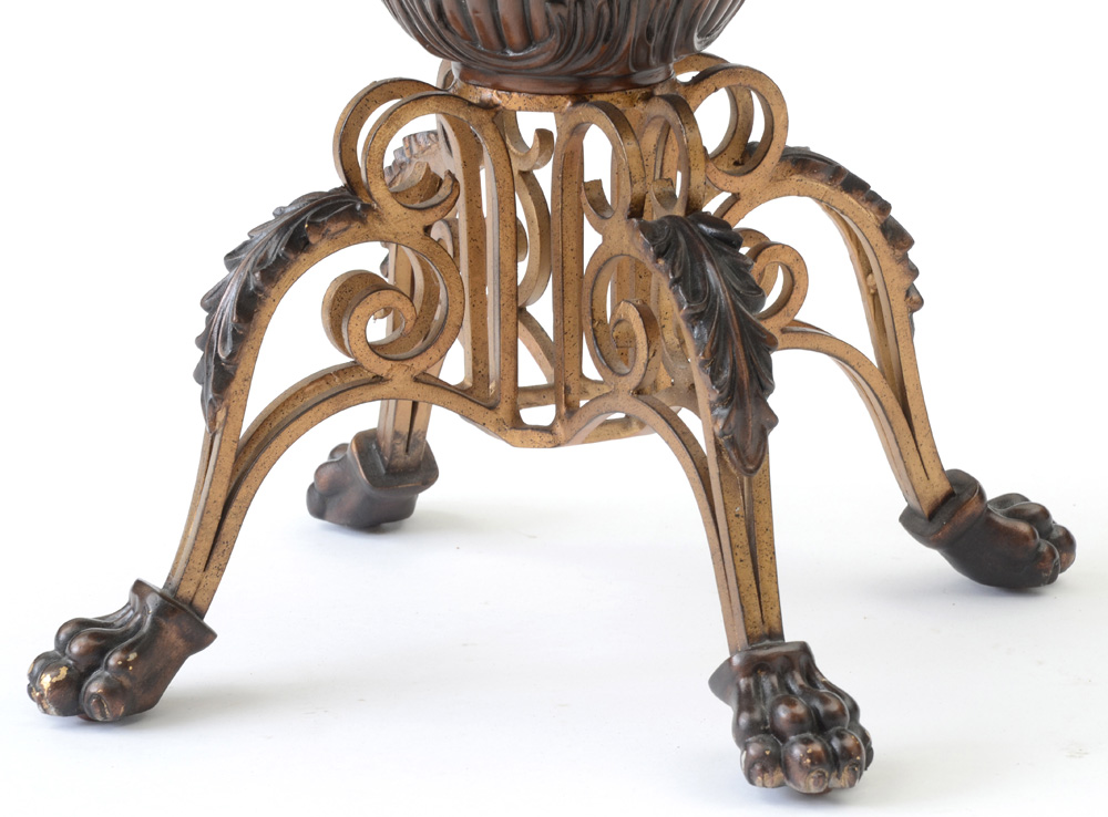 Decorative Round End Table on Paw Feet