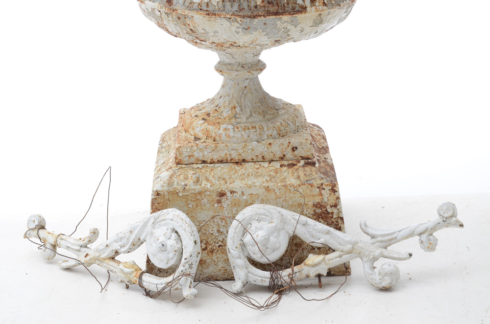 Victorian Cast Iron Planter and Parts