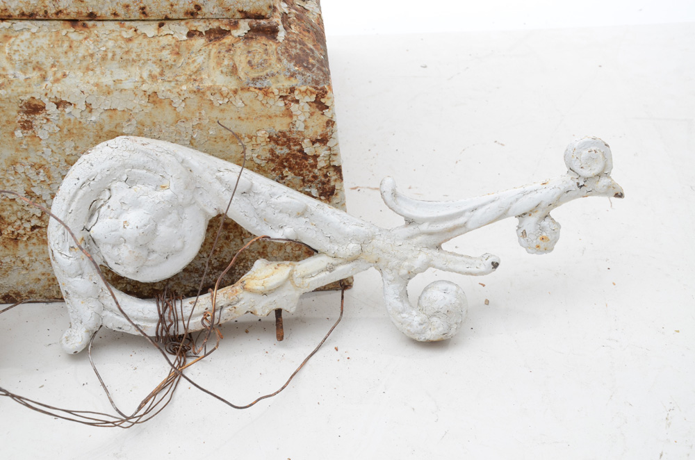 Victorian Cast Iron Planter and Parts