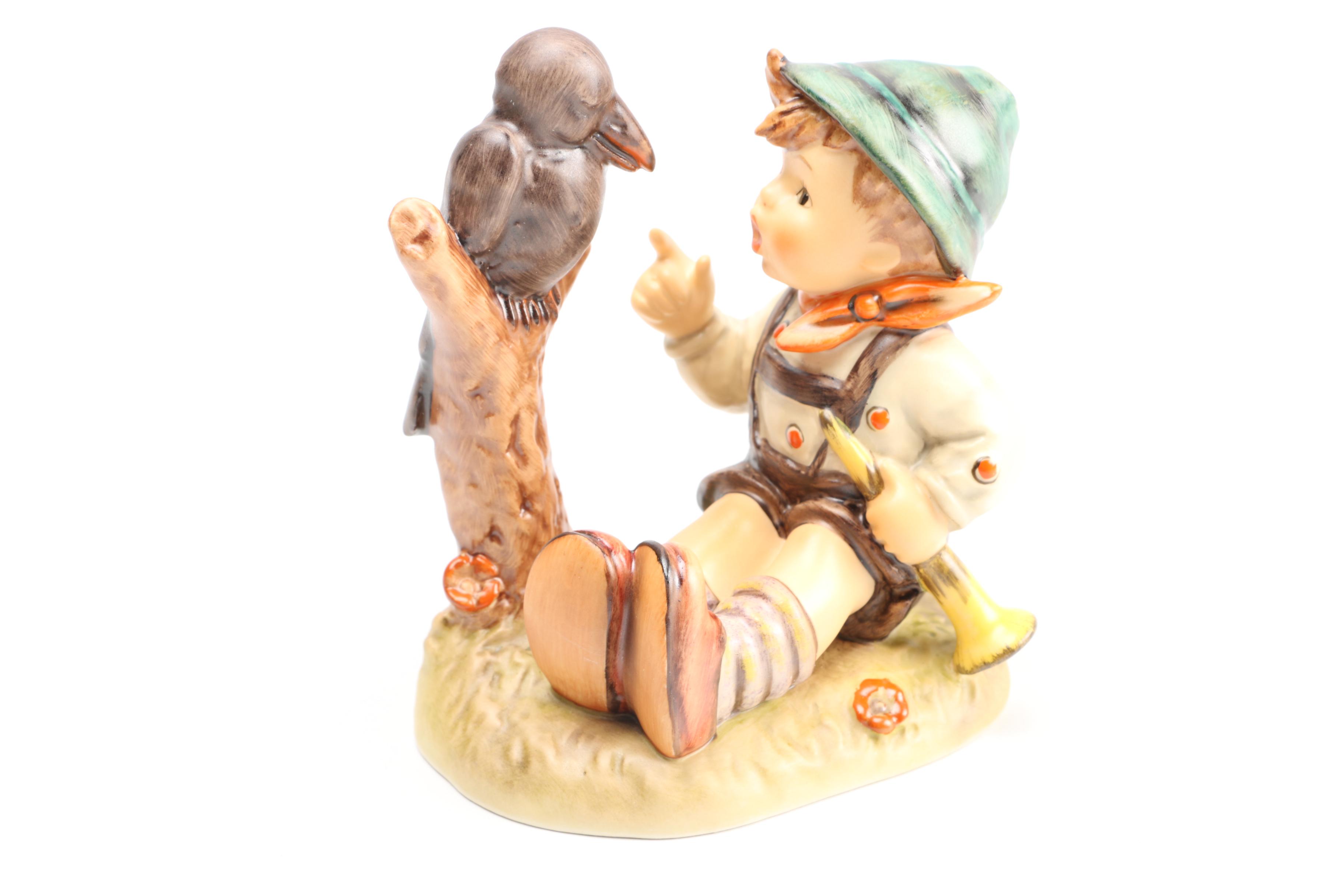 Hummel "Sing Along" Figurine and "Boy and Girl" Wall Vase