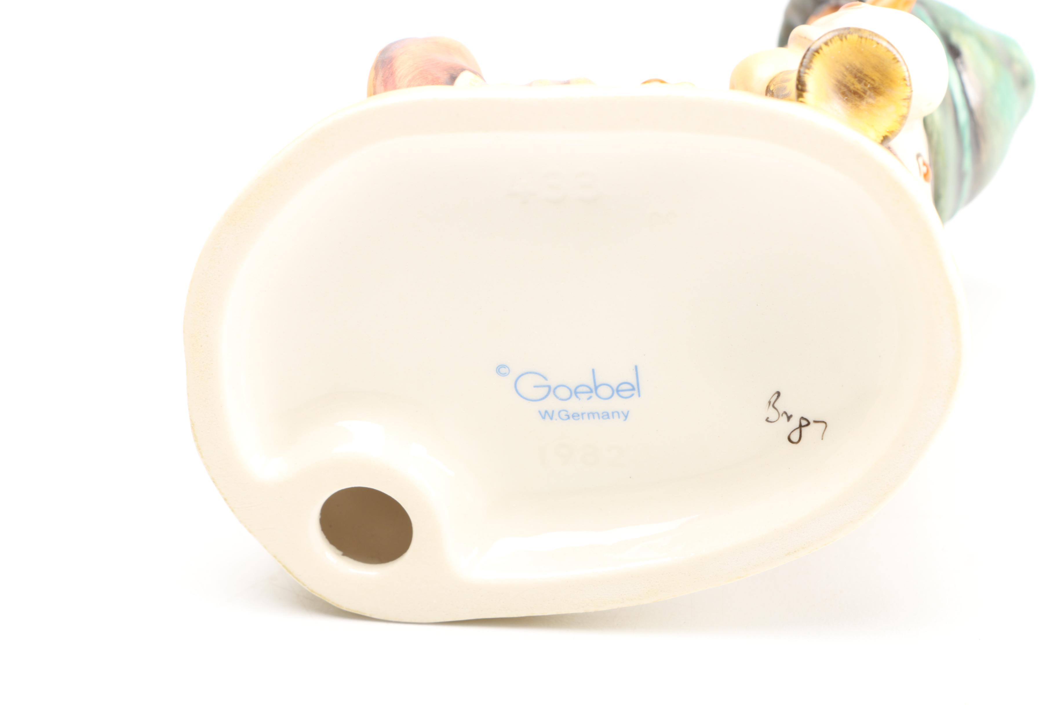 Hummel "Sing Along" Figurine and "Boy and Girl" Wall Vase