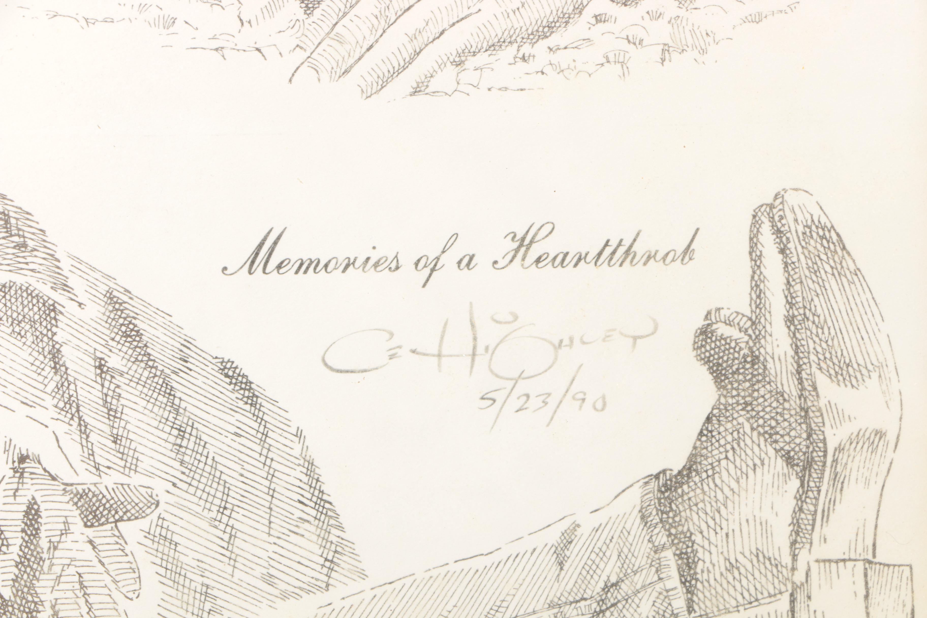 Cecil Highley Signed Offset Lithograph Celebrity Portraits