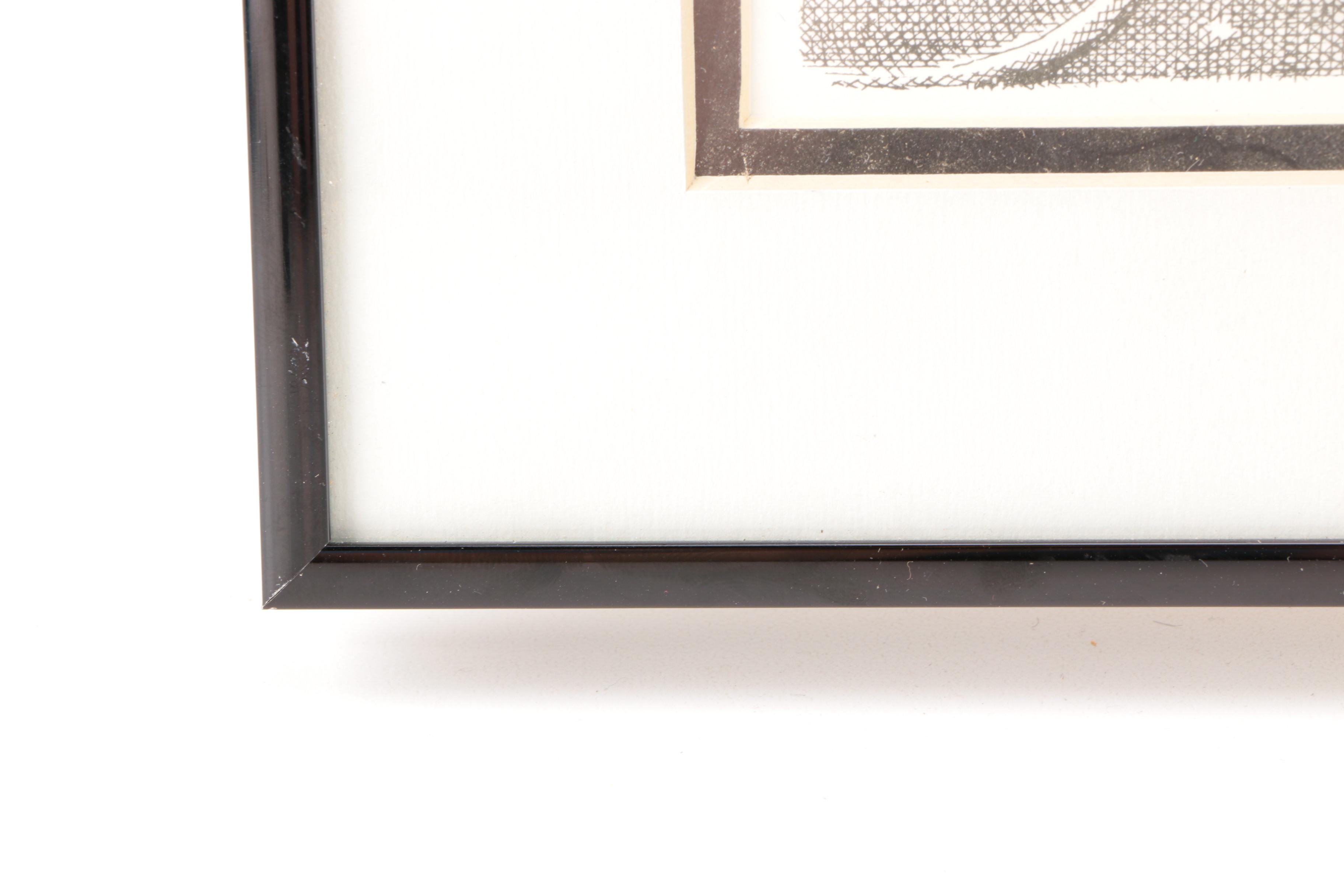 Cecil Highley Signed Offset Lithograph Celebrity Portraits