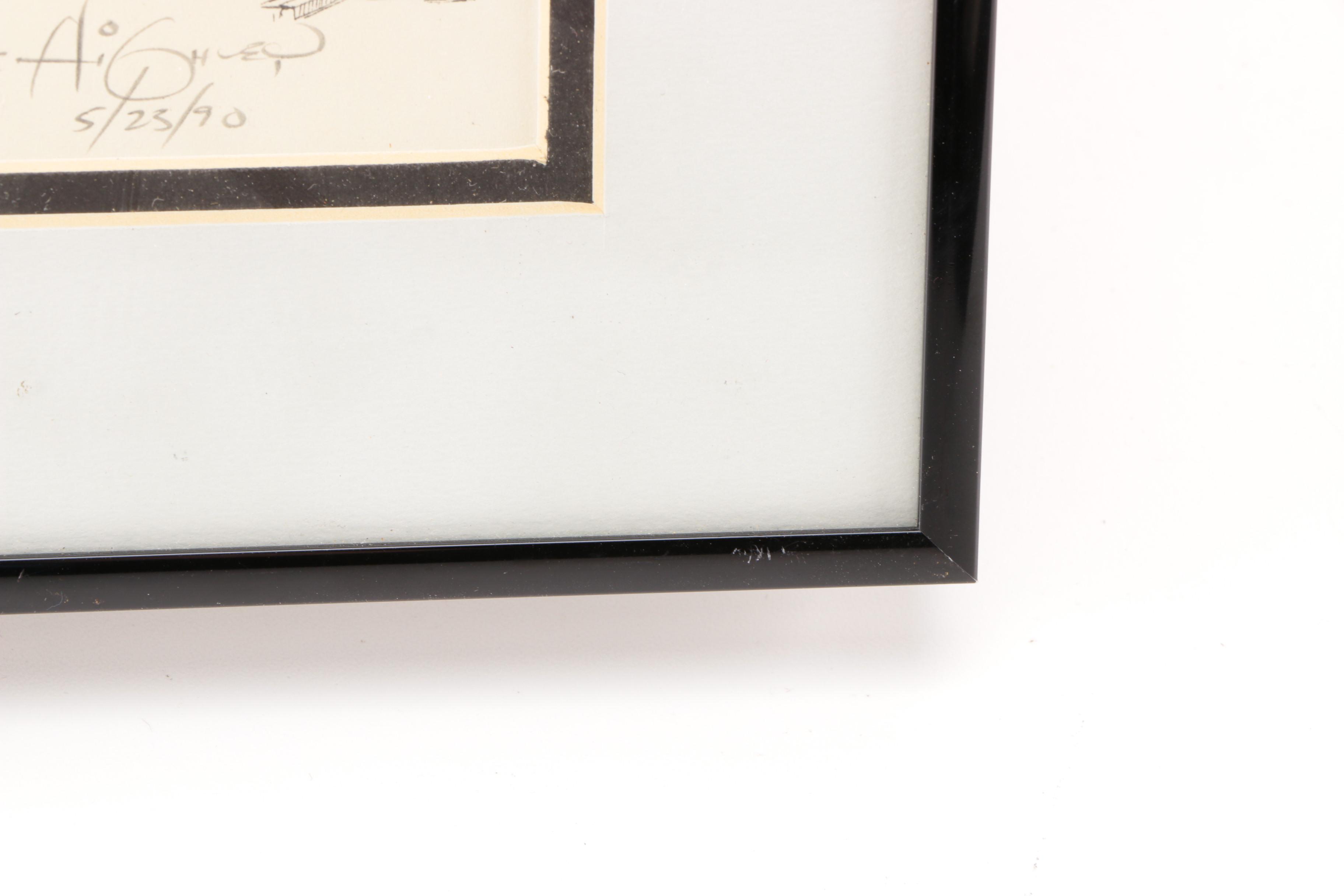 Cecil Highley Signed Offset Lithograph Celebrity Portraits