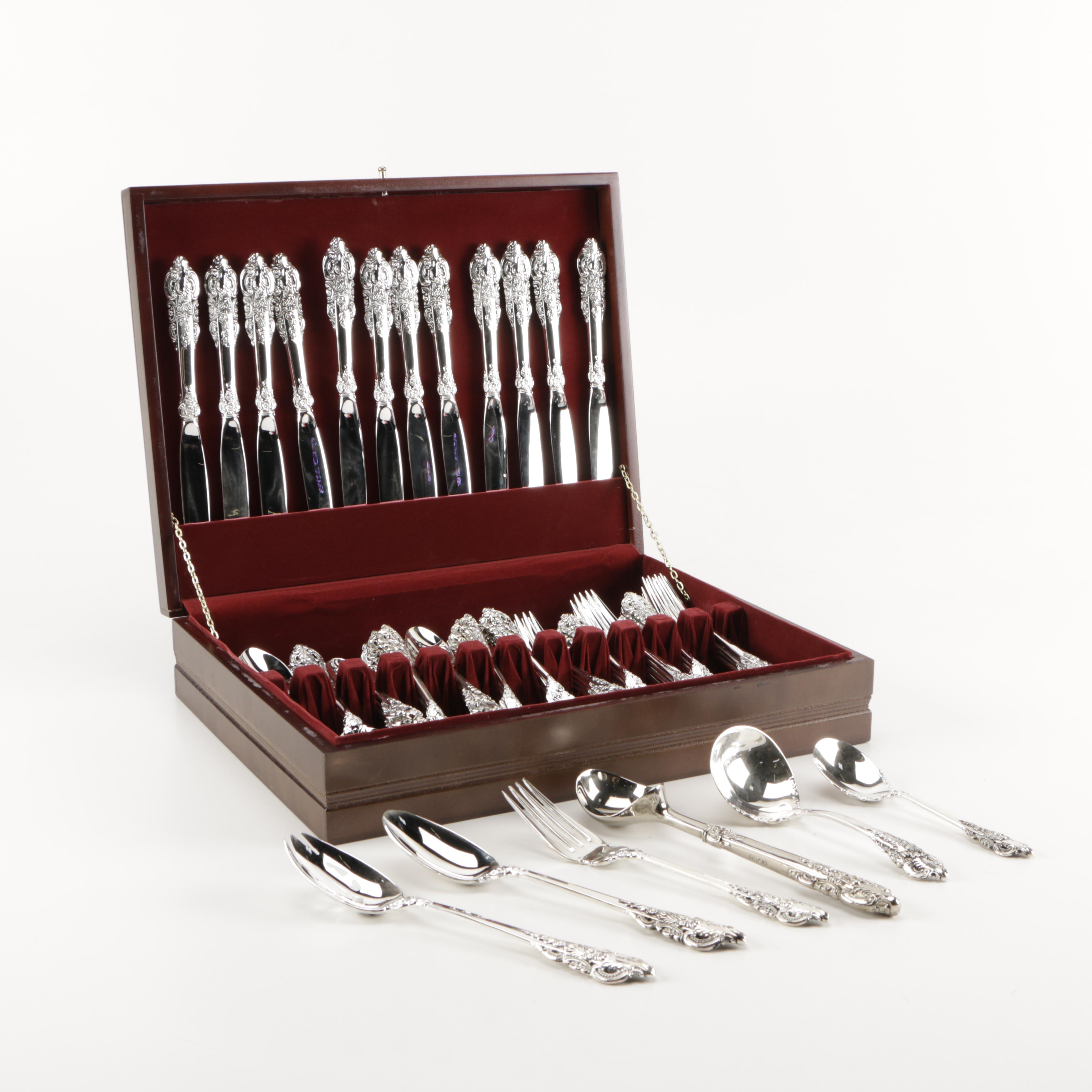 Godinger "Baroque" Silver Plate Flatware Set