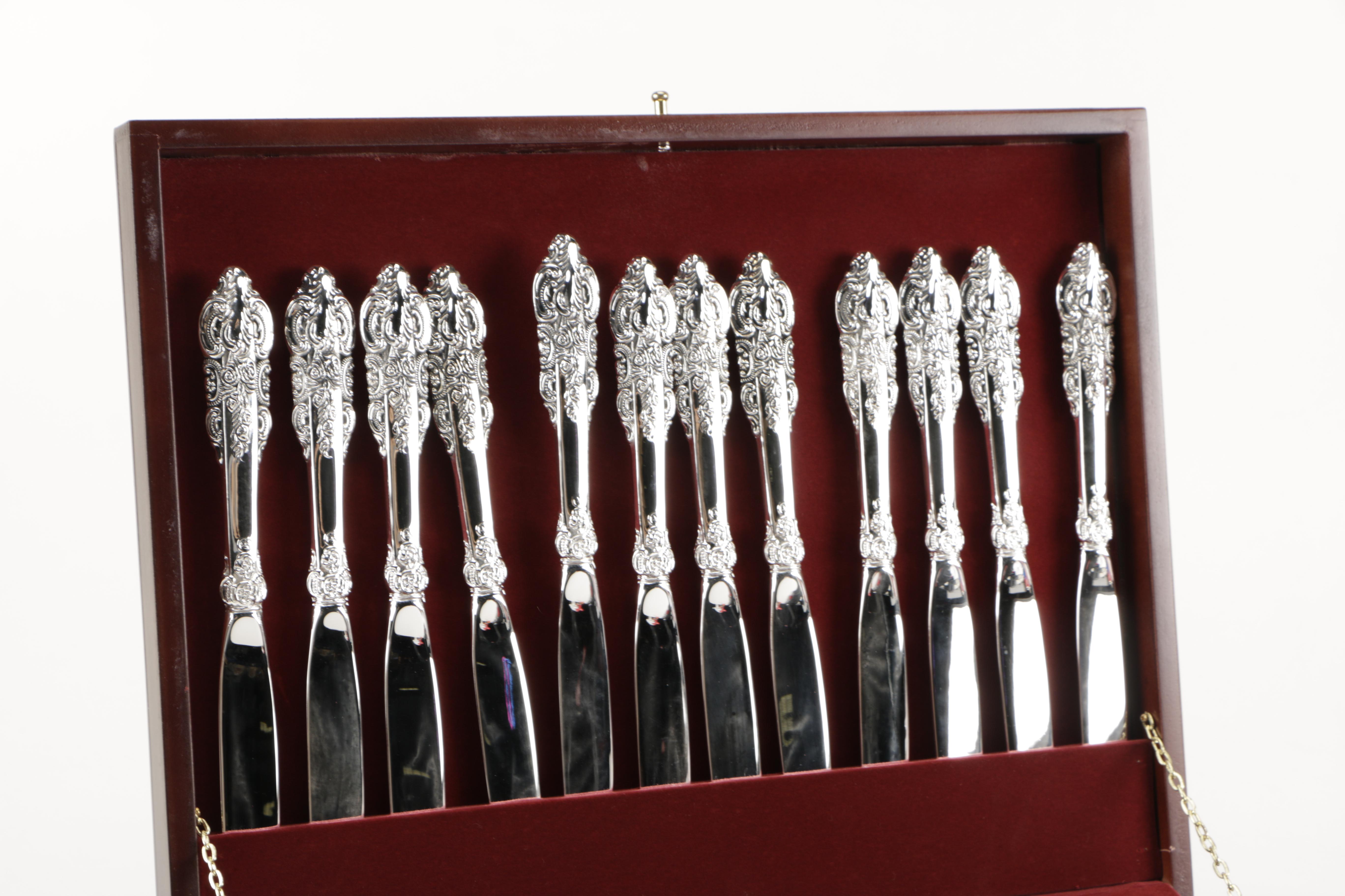 Godinger "Baroque" Silver Plate Flatware Set
