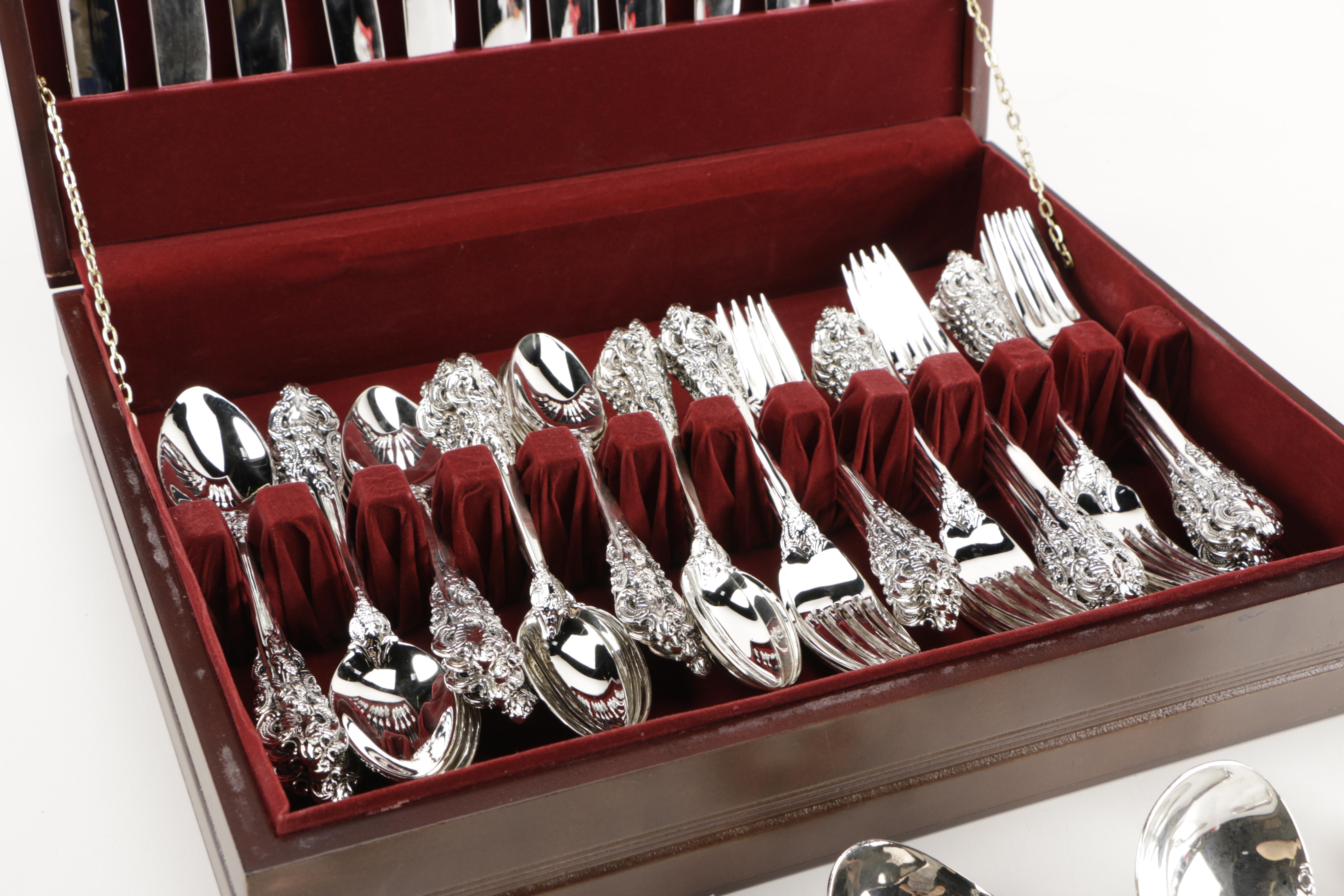 Godinger "Baroque" Silver Plate Flatware Set